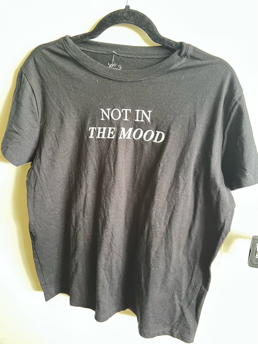 Women’s Black Short-Sleeve Graphic Tee - Not In The Mood
